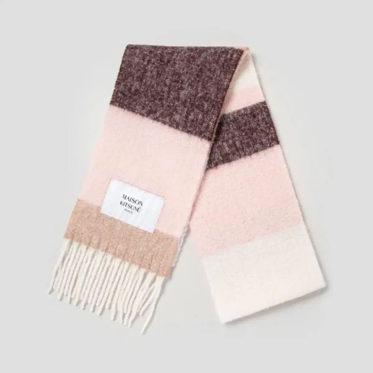 Maison Kitsuné(メゾンキツネ) アルパカ ストライプ マフラー メゾンキツネ マフラー