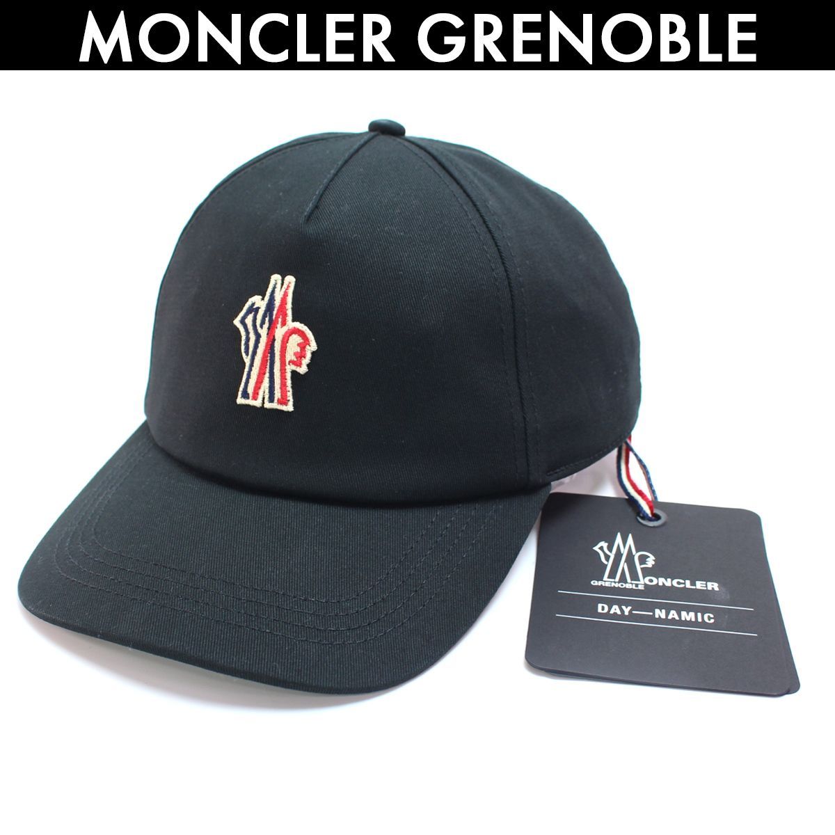 MONCLER モンクレール グルノーブル　ベースボールキャップ　黒 MONCLER（モンクレール） MONCLER GRENOBLE グルノーブル ベースボール
