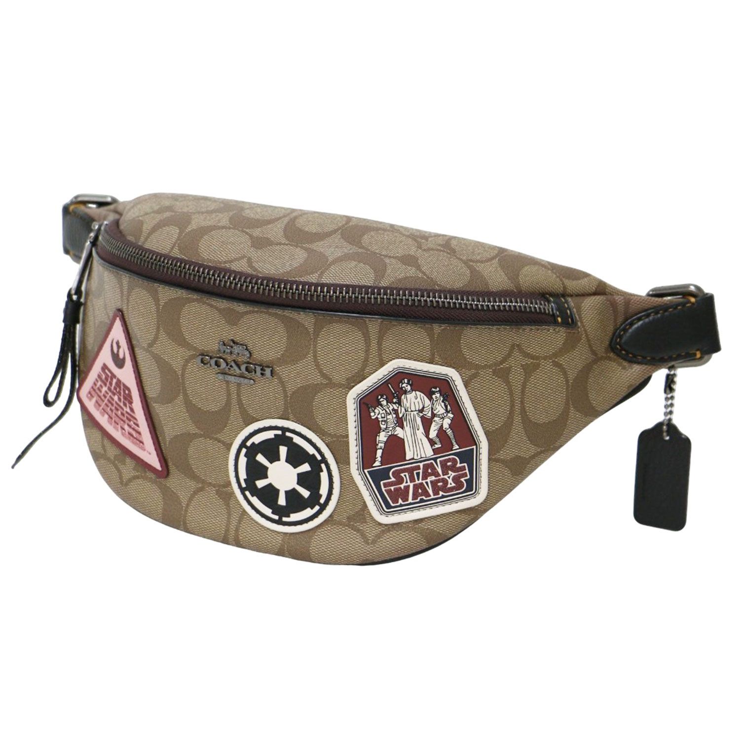 COACH　コーチ × STARWARS　スター・ウォーズ ポーチ ブラウン Rare & New W Tag! Coach STAR WARS Pouch In Signature Canvas
