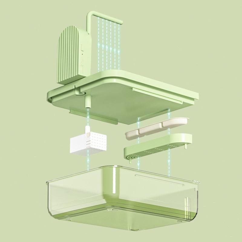 自動水循環機能付き 鳥かご壁掛け