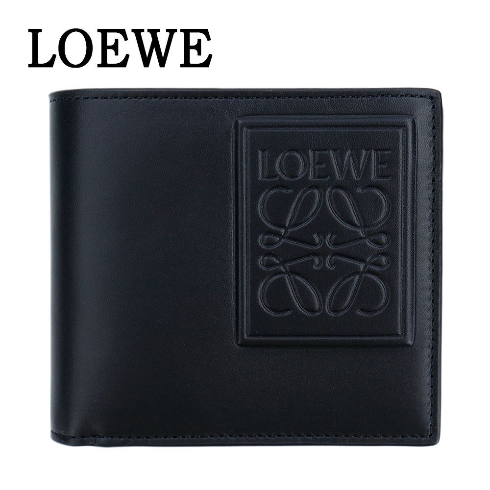 ロエベ 財布 二つ折り LOEWE 565501X02 1100 | 0010968899 バイフォールド コインウォレット BIFOLD COIN WALLET BLACK ブラック シルクカーフ サテンカーフ