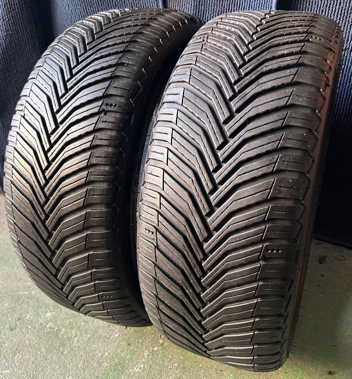 製造 溝7分山 MICHELIN CROSSCLIMATE2 2本 225 45R17 側面ひび割れ有り ASP3204