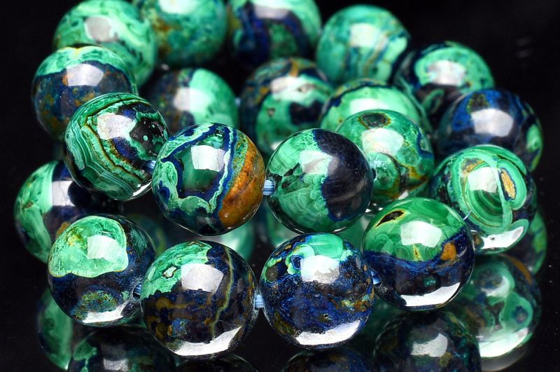 １点物 AAA ペルー産 アズロマラカイトインクリソコラ 9mm ブレスレット パワーストーン 天然石 _U7383 NEXPOTALLINN_EU