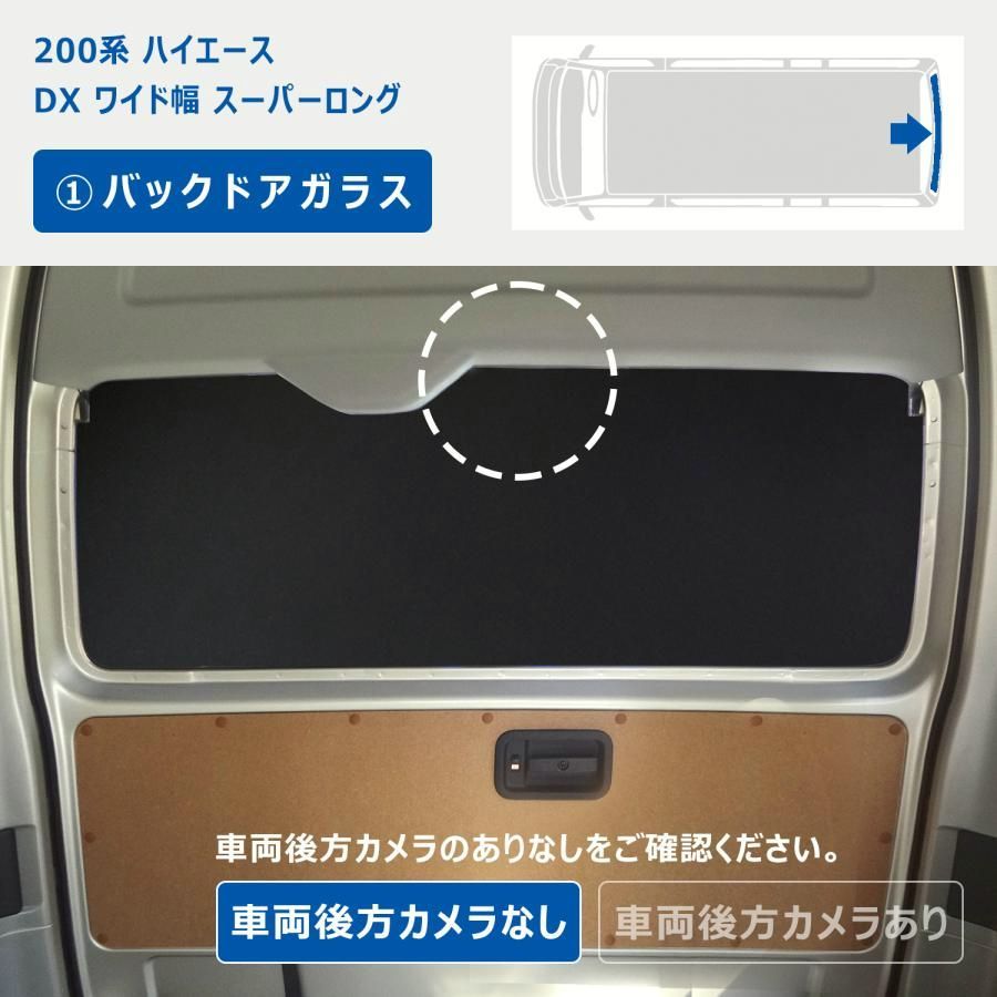 200系 ハイエース DX スーパーロング ワイド幅 ウィンドウパネル 7面セット｜ 窓板 パネル サンシェード 日よけ用品 内装 パーツ カスタム 車中泊 プロダックス BRIGHTFACE_UK