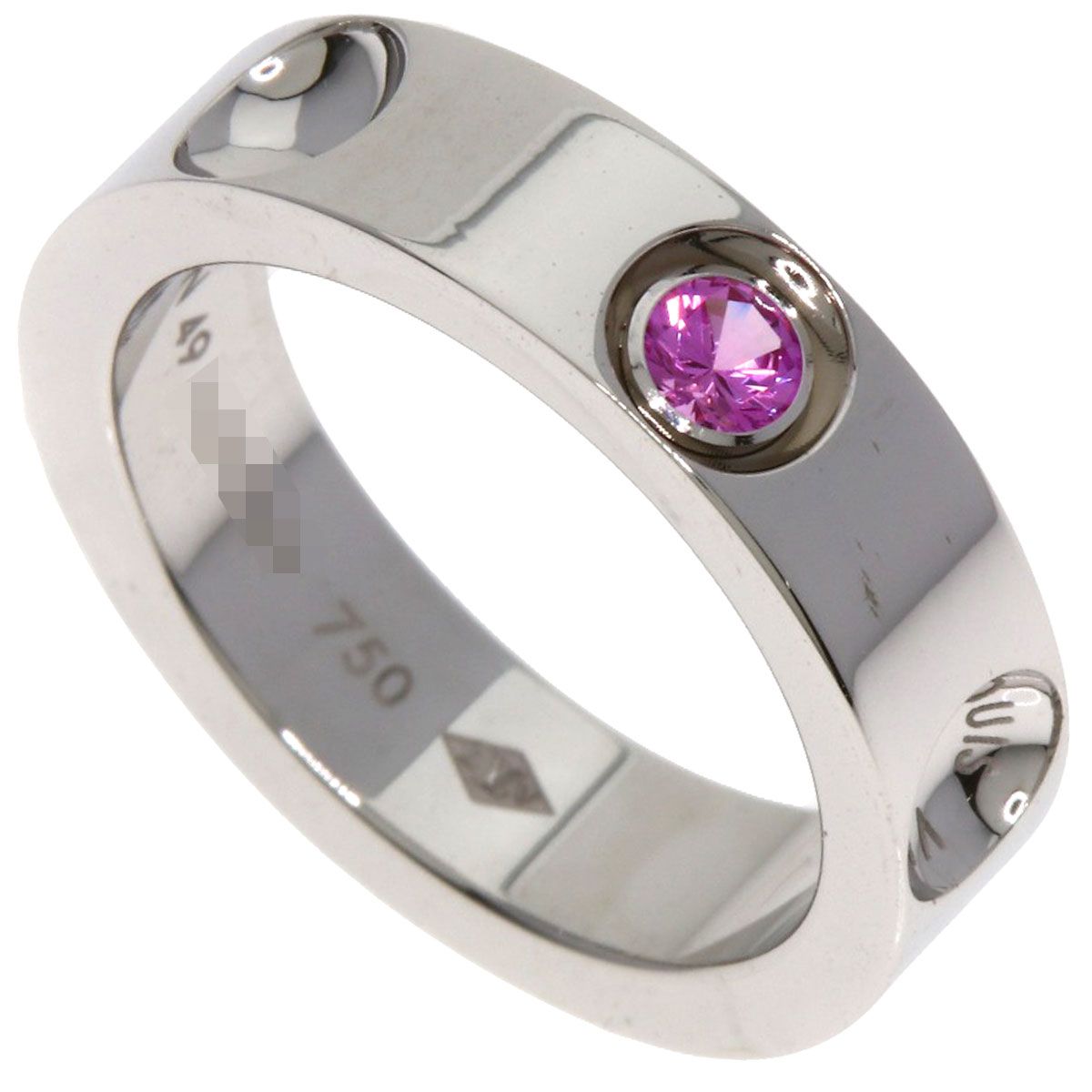 LOUIS VUITTON ルイヴィトン プティット バーグ 1P サファイア 49 リング 指輪 K18WG レディース