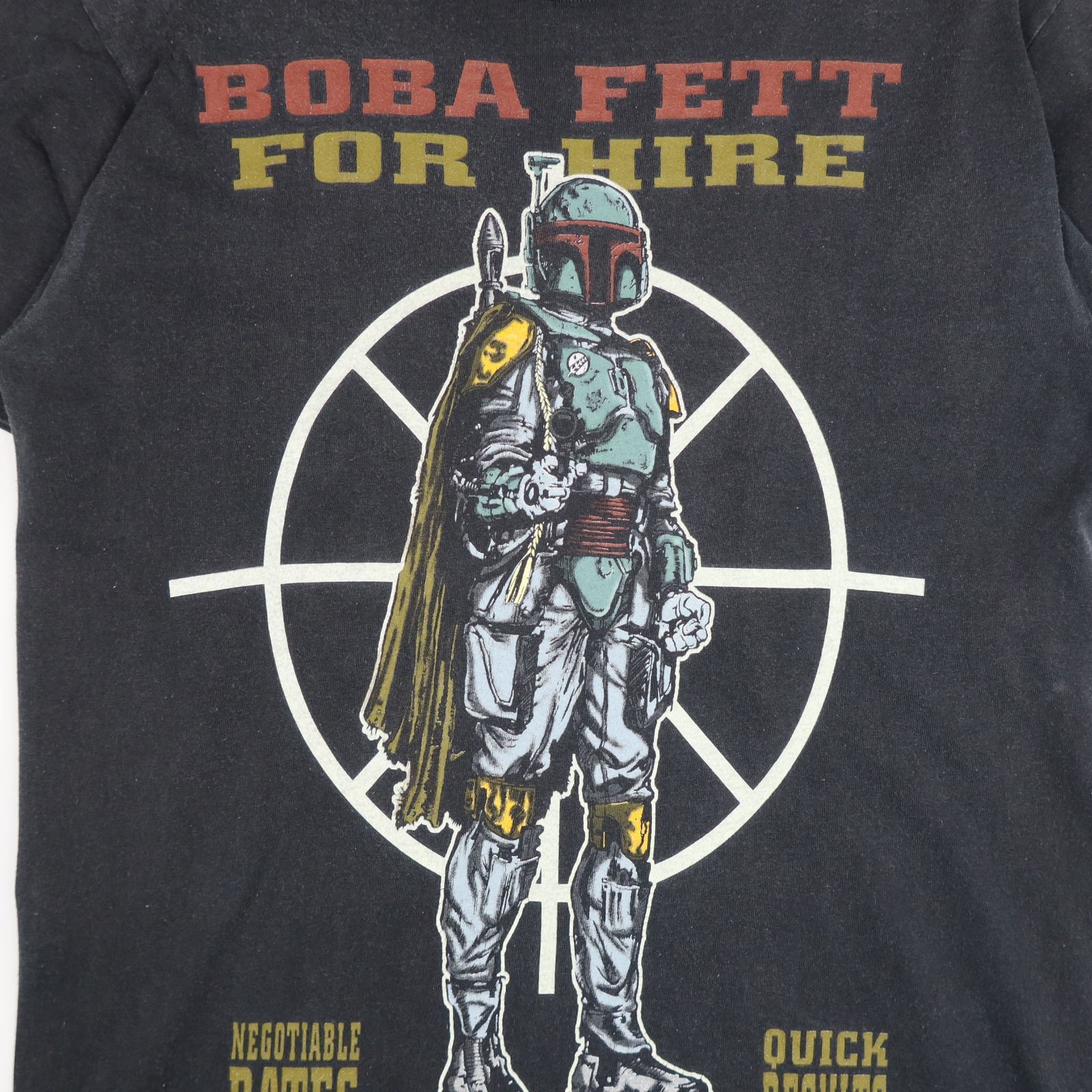 90s Vintage US古着☆STAR WARS スターウォーズ プリント ボバ フェット 半袖 Tシャツ SIZE M ブラック