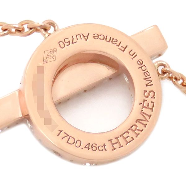 エルメス HERMES ネックレス フィネス ダイヤ K18PG ダイヤモンド  