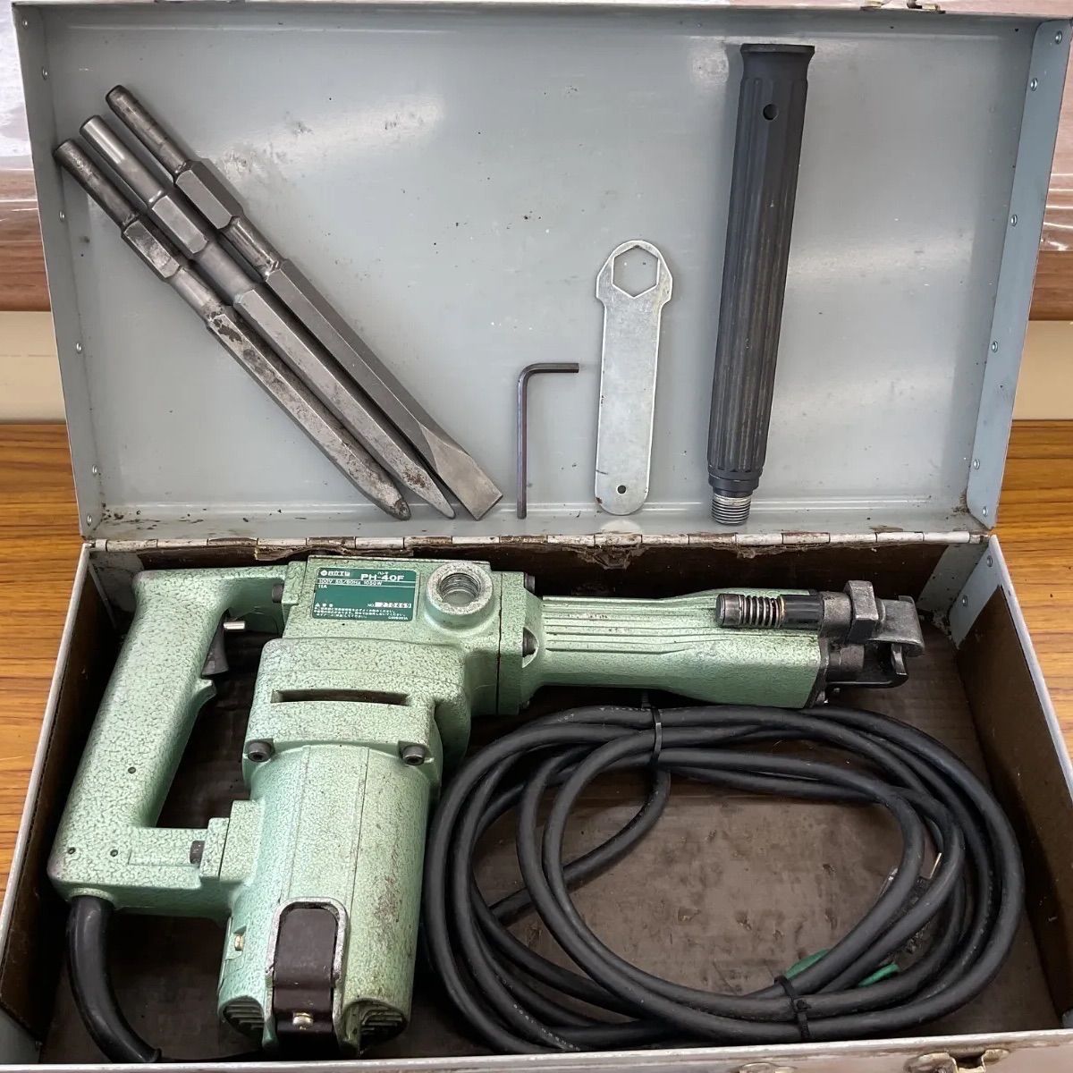 動作 済 日立工機 電動ハンマ H41SA ケース ビット3本付き