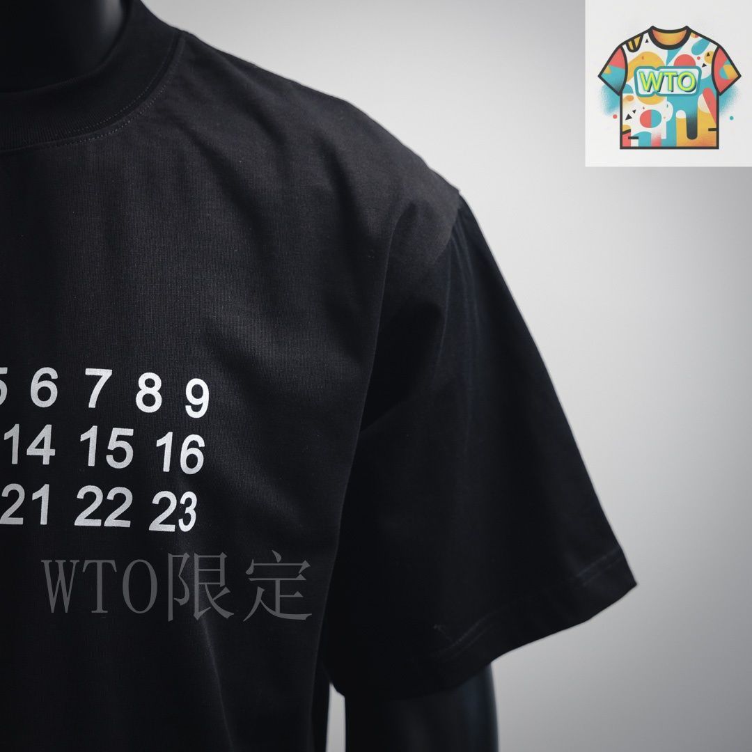 今日特価】MaisonMargiela 25ss ナンバー 3 プリント T シャツ-3