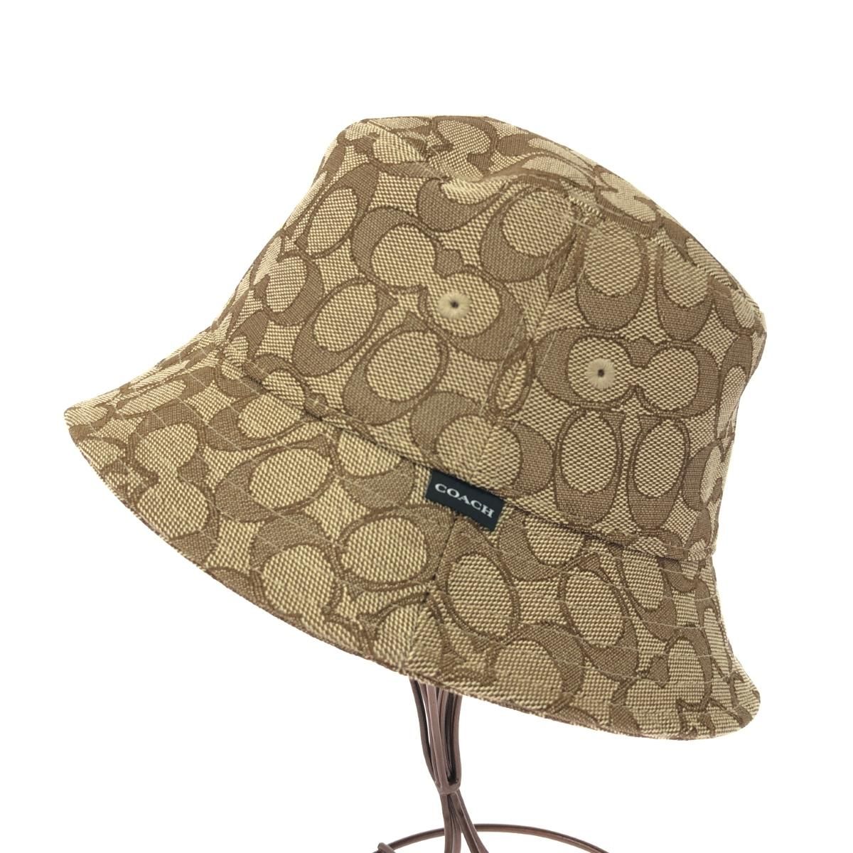COACH コーチ バケットハット 表記サイズ:XS/S シグネチャー ベージュ