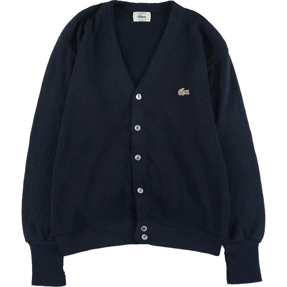 古着 80年代 ラコステ LACOSTE IZOD アクリルニットカーディガン メンズM ヴィンテージ/eaa423179
