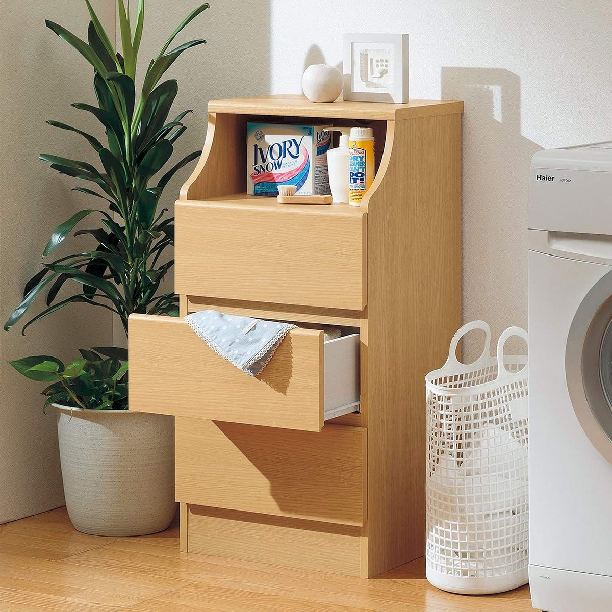 SHIRAI チェスカ CSC-9060H NA 組み立て簡単 カラーとサイズが選べるチェスト 幅60×奥行41.9×高さ90.9cm ナチュラル