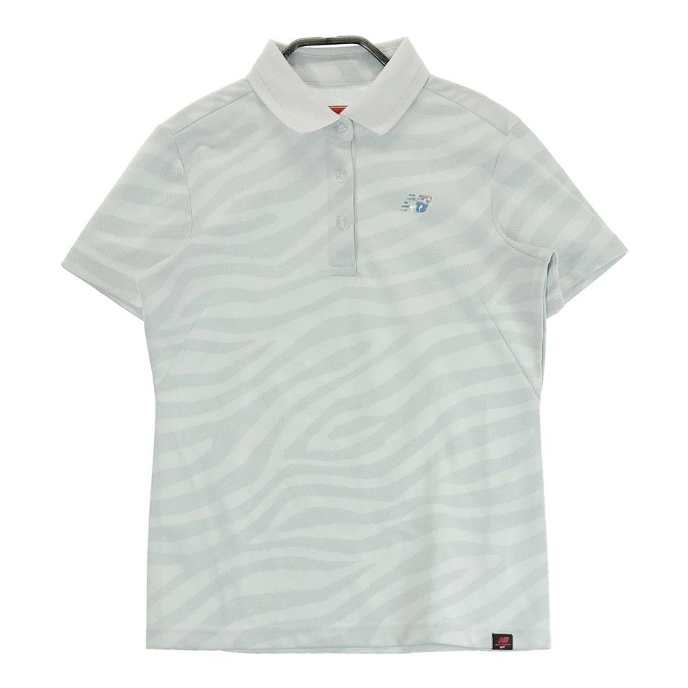 サイズ：1 NEW BALANCE GOLF ニューバランス  半袖ポロシャツ 総柄 ホワイト系 [240101365866]# ゴルフウェア レディース ストスト