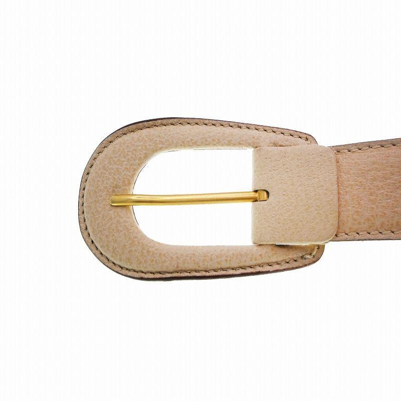 CELINE ベージュレザー ベルト85 Triomphe leather belt Celine Beige size 85 cm in Leather