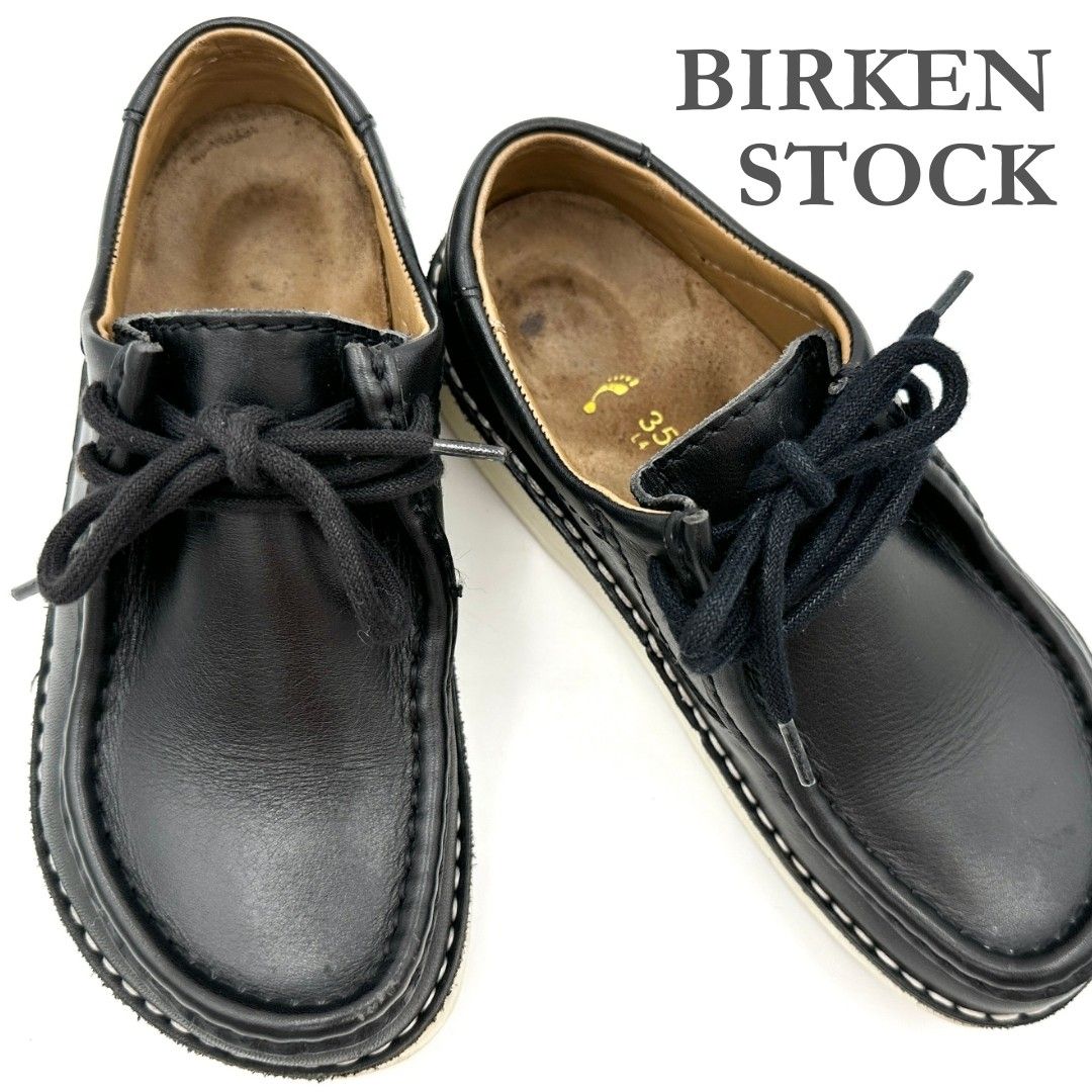 BIRKEN STOCK パサデナ 本革 白ソール ブラック 452T