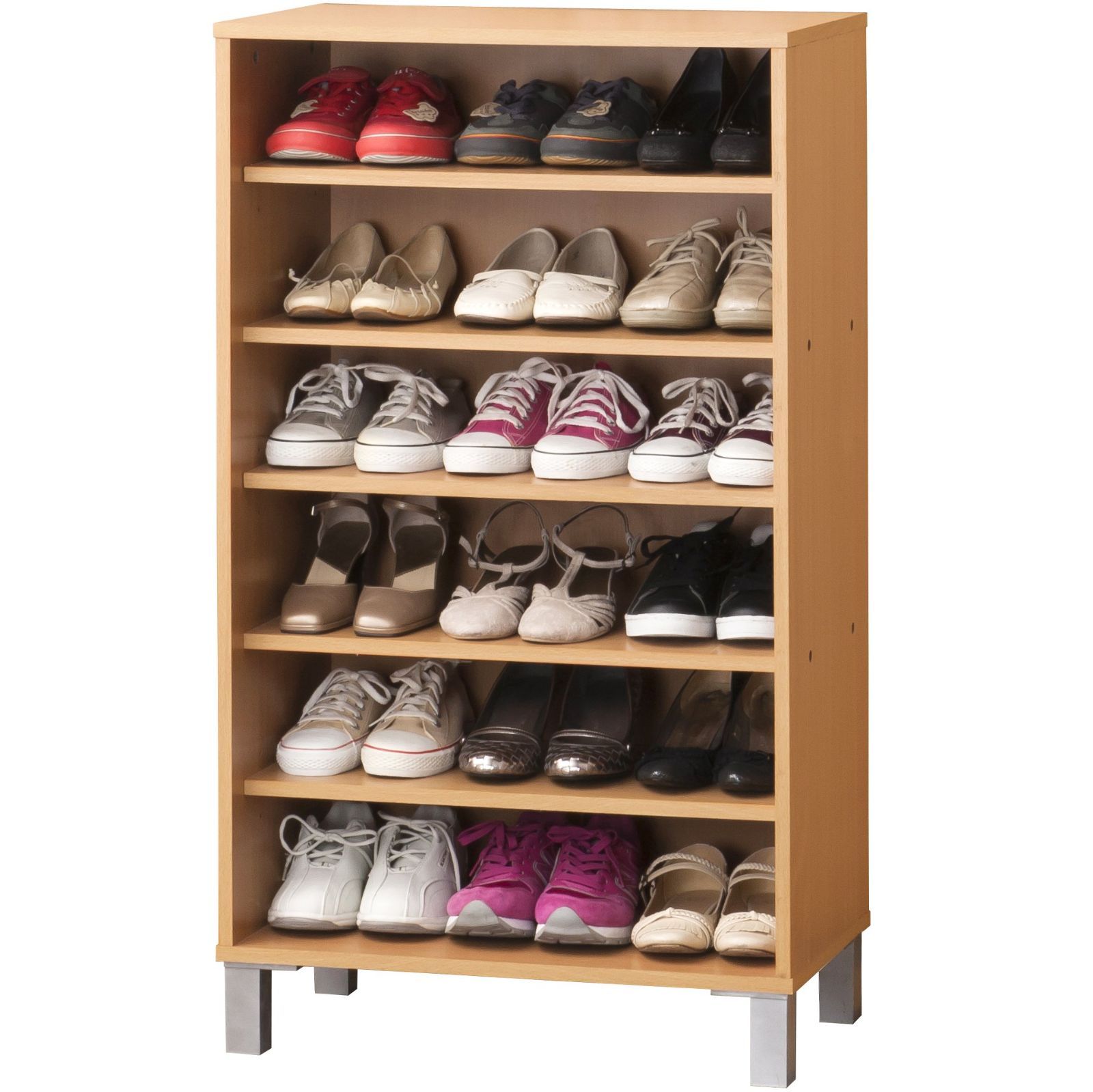 人気商品 クロシオ オープンシューズボックスW60 ナチュラル 幅60cm 18足収納 下駄箱 AKU1001597 WWW_KANDAIZUMI_COM