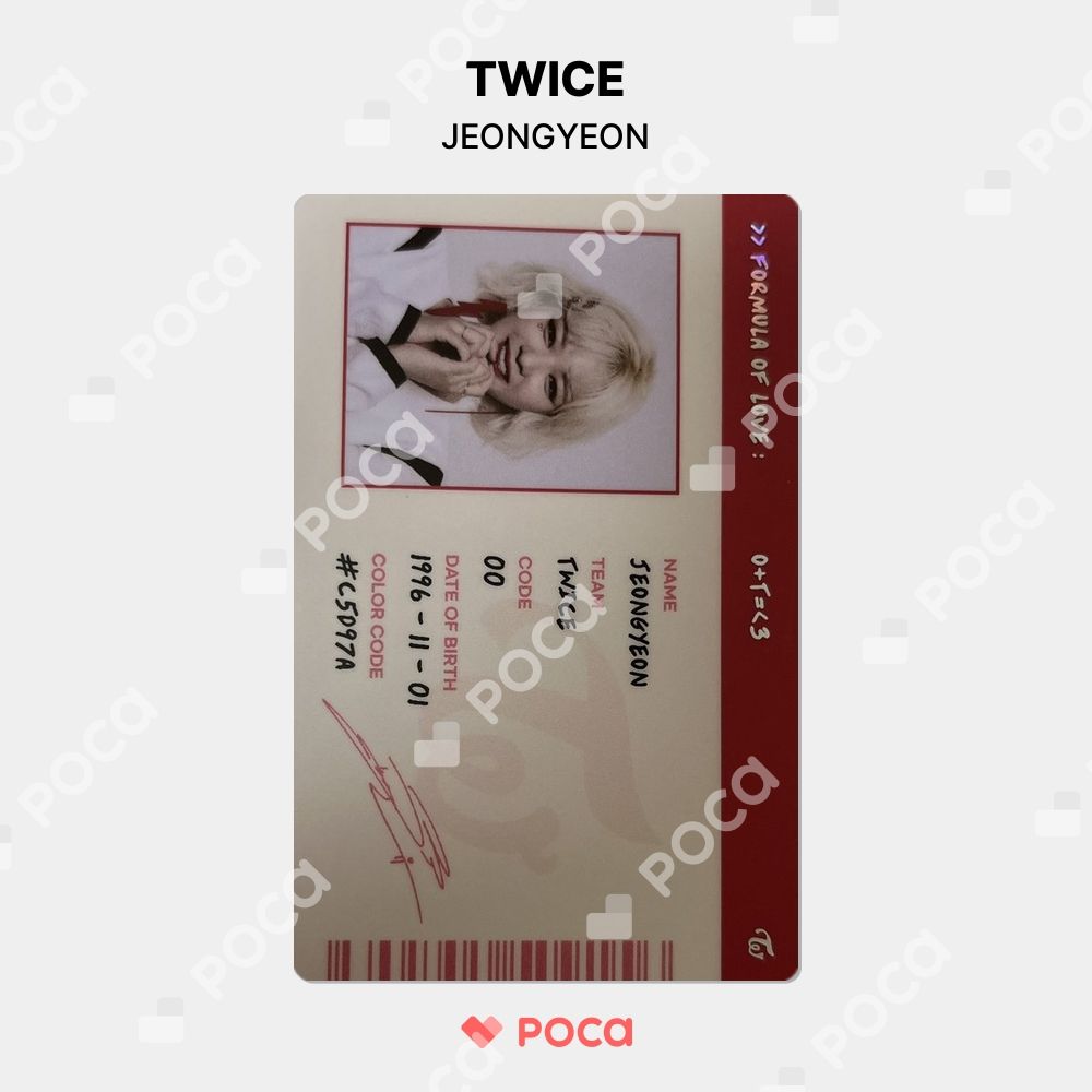 TWICE ジョンヨン トレカ Formula of Love: O＋T=＜3 SCIENTIST
