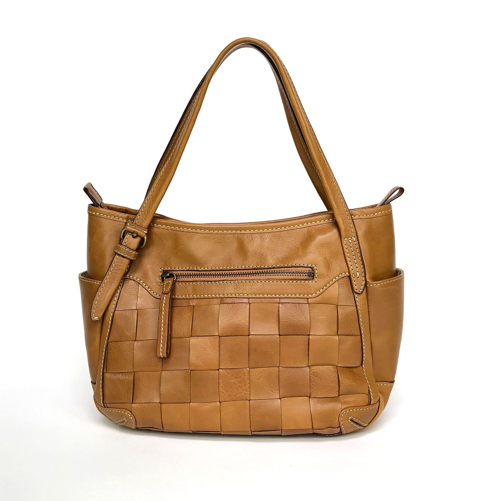 DAKOTA ダコタ サンガ オールレザー イントレチャート 編み込み