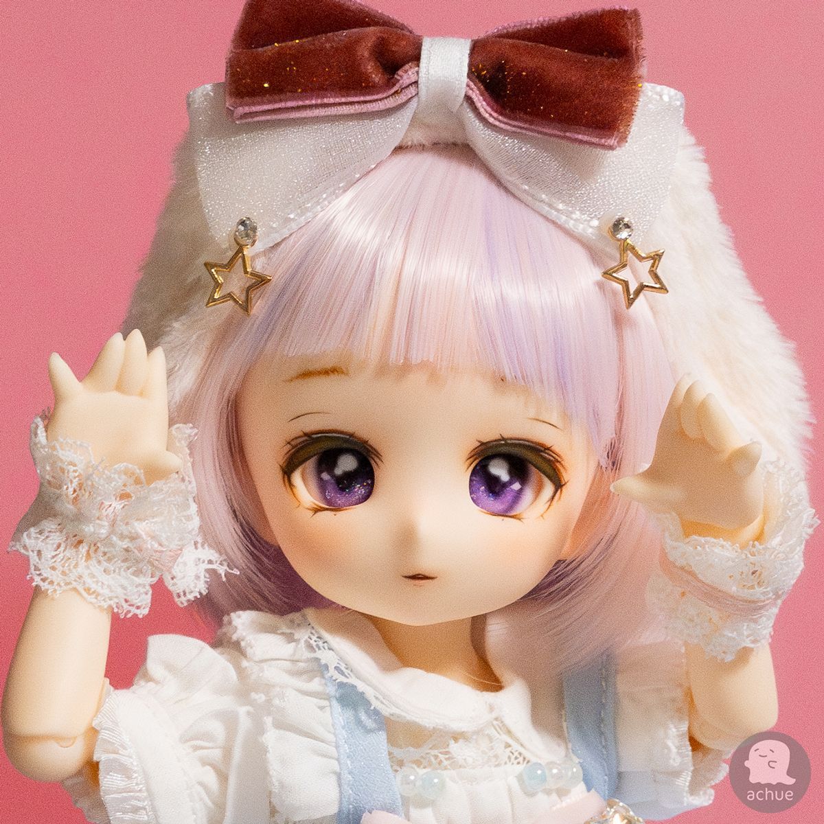 ✎メイク✎imomodoll guru チョコ肌 カスタムヘッド おまけレジン２種