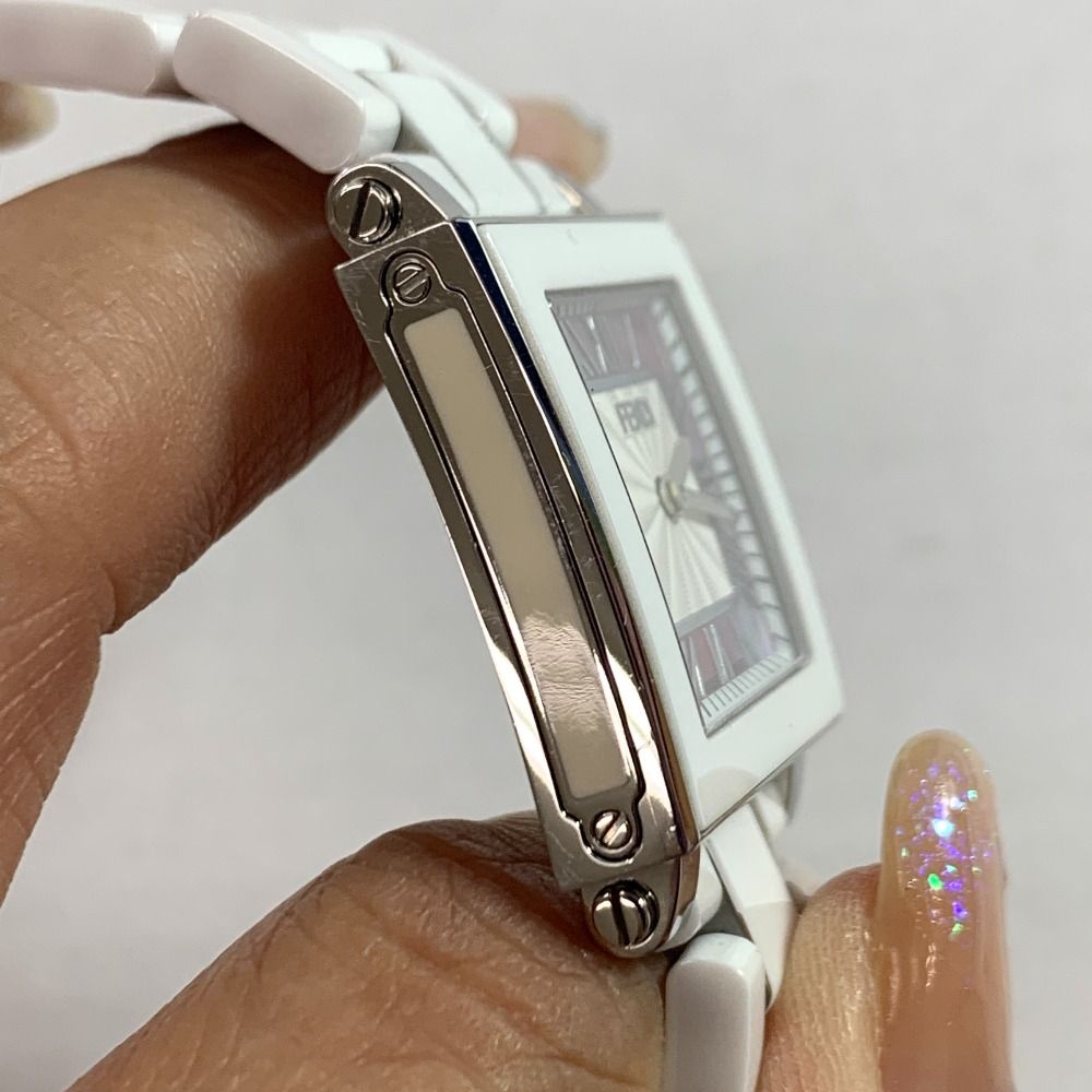 中古】04w0572▽※FENDI フェンディ クアドロセラミック クォーツ