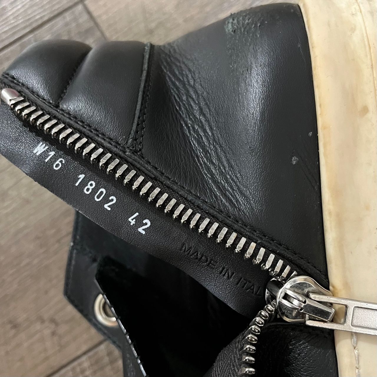 希少 RICK OWENS ISLAND DUNK アイランドダンク レザー スニーカー 
