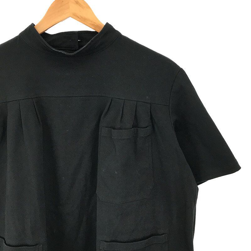 REGULATION Yohji Yamamoto / レギュレーションヨウジヤマモト | 2019SS | コットン ヘビーツイル バックオープン ハイネック プルオーバー ロング ワンピース | 1 | ブラック | レディース