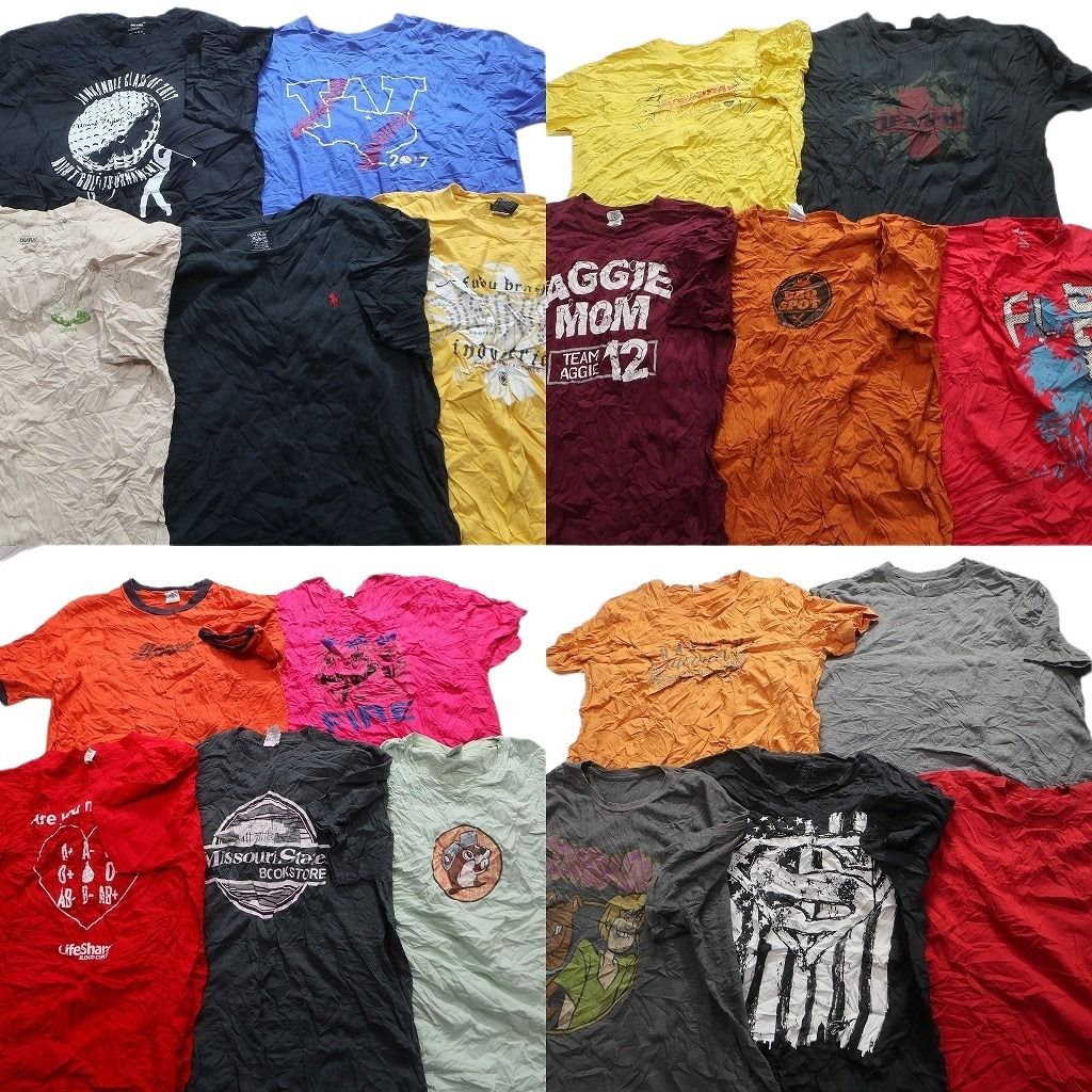 古着卸 mix プリント 半袖Tシャツ 20枚セット メンズ XL 企業 バッキーズ リンガーＴ スーパーマン 古着 NA0732