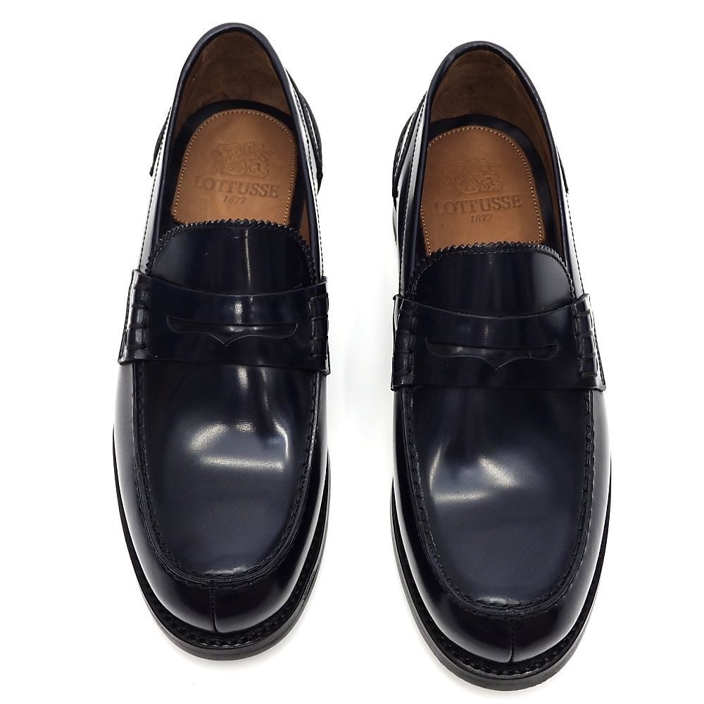 1877 コインローファー サイズ UK 6.5 ネイビー レザーシューズ 革靴 ロトゥセ メンズ 5 L H 0687 S KUG 21