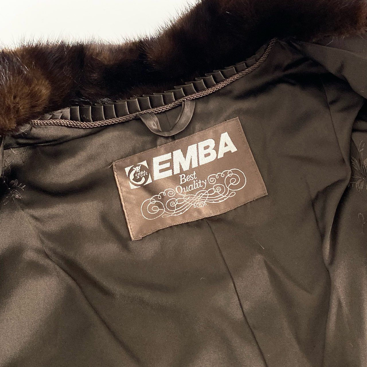 EMBA (エンバ) ファーコート ライトグレー サイズ:L