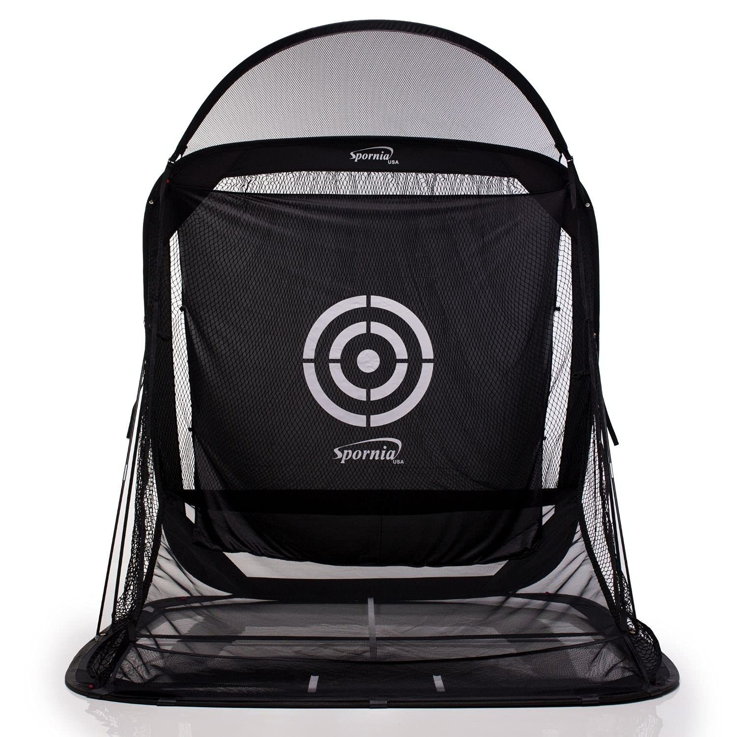 スポーニアspornia ゴルフネット　レギュラーサイズ ゴルフネット 練習用 自動返球 Spornia スポーニア 黒色 簡単 設置