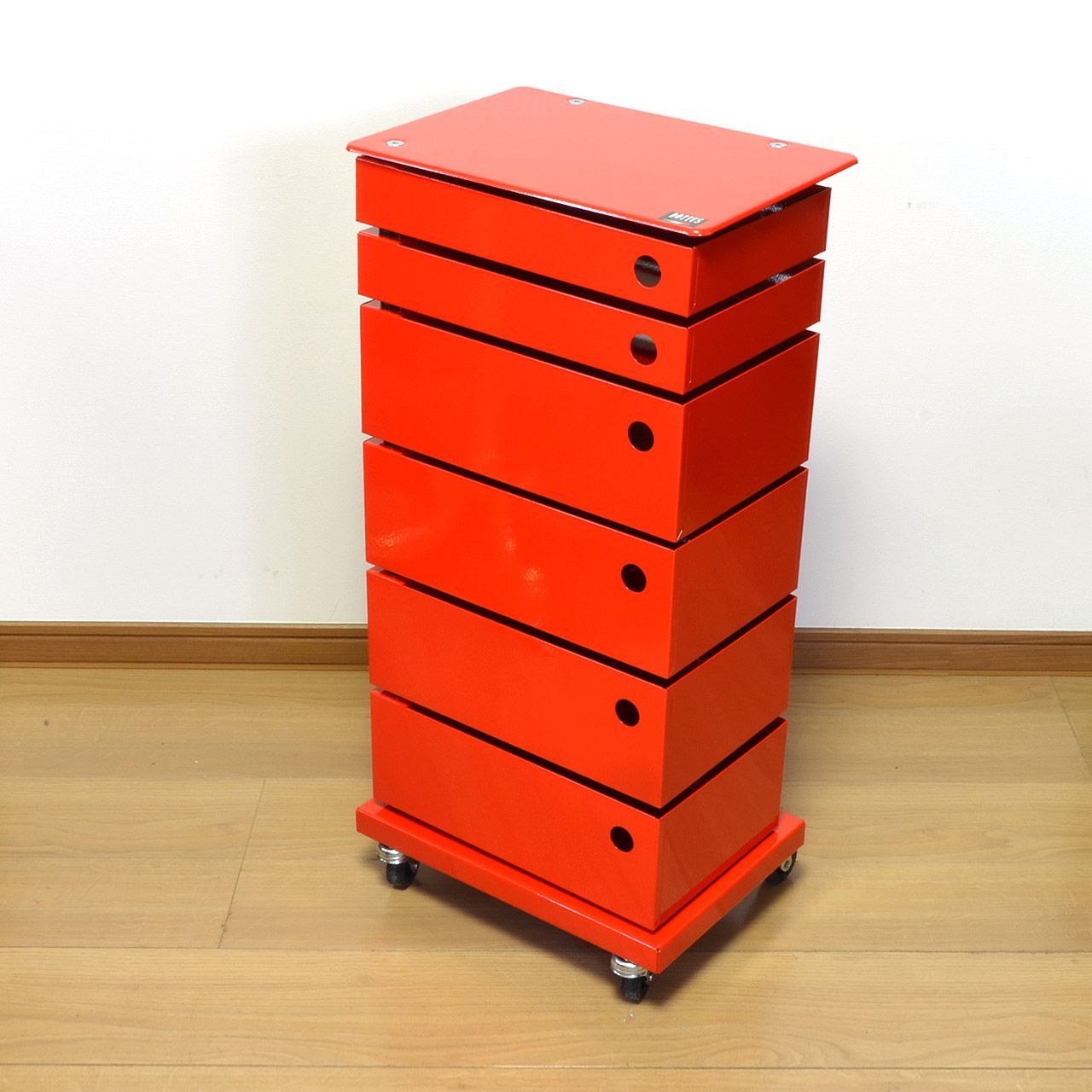 DOTTUS社 ファイルラック6段 レッド - メルカリ