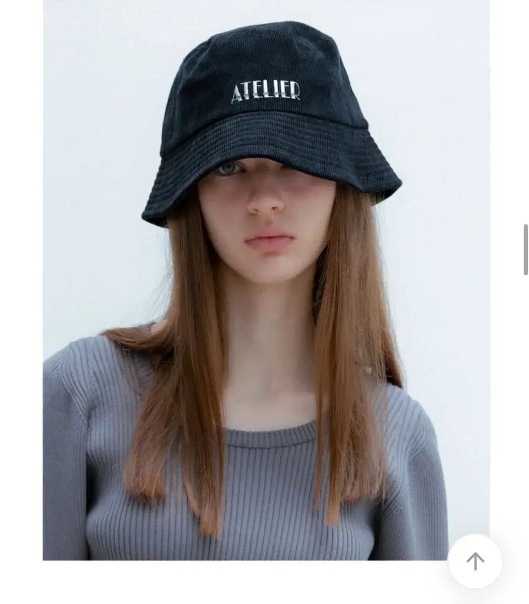 h & m コーデュロイ レタリング 刺繍 バケットハット ブラック