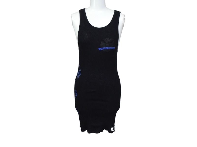 CHROME HEARTS クロムハーツ CHプラス ホースシュー プリント タンクトップ ブラック ブルー サイズM 4b003343