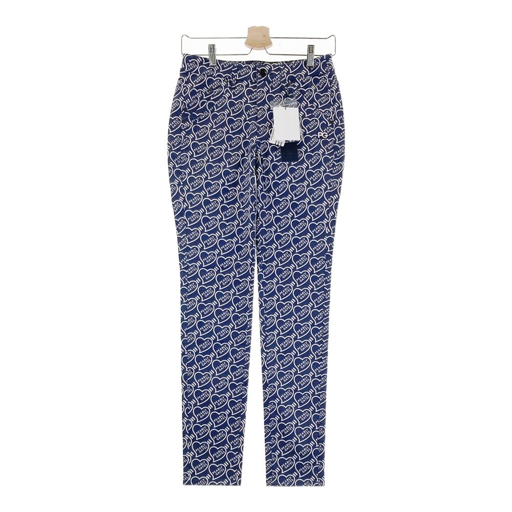 サイズ 0 PEARLY GATES パーリーゲイツ 055-2131404 ストレッチパンツ ロゴハート柄 ネイビー系 240101543676 ゴルフウェア レディース ストスト