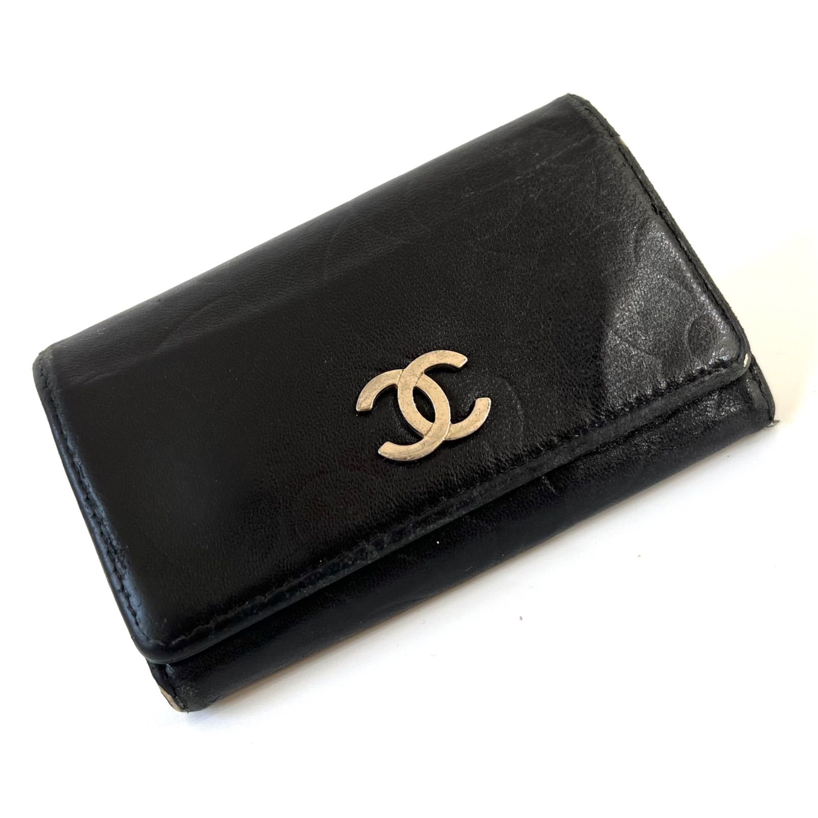 ◼️CHANEL◼️カメリア ラムスキン 6連キーケース 鍵入れ ジャンク品