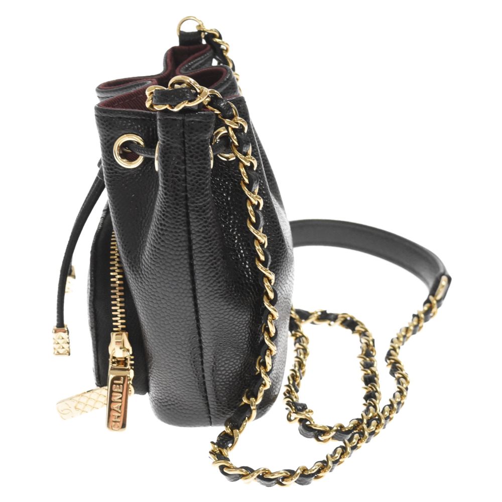 CHANEL (シャネル) MINI BUCKET キャビアスキン ミニ バケット 