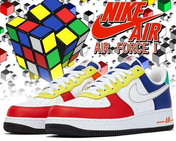 ナイキ エア フォース 1 07 エレベイト NIKE AIR FORCE 1 07 LV8 Rubiks Cube university red/white fn6840-657 ルービックキューブ