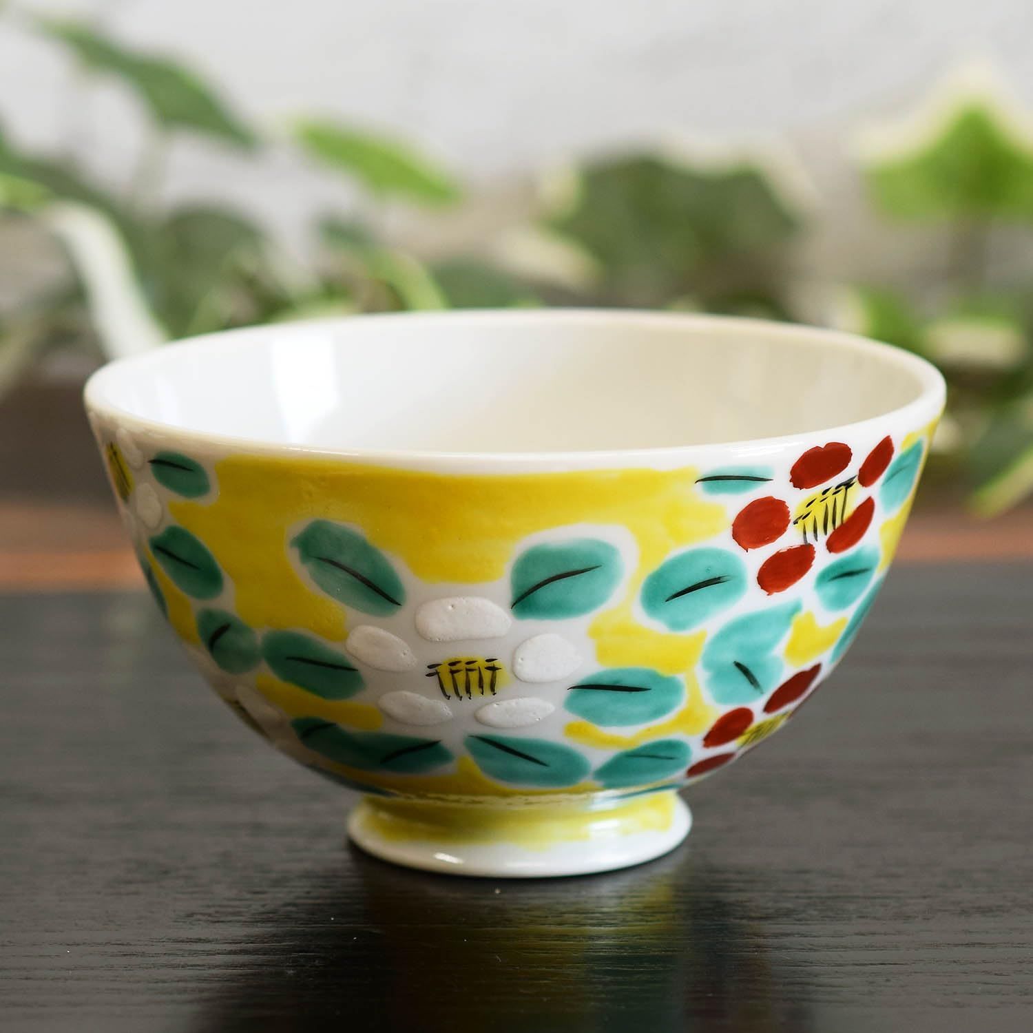九谷焼 食器 軽量 ご飯茶碗 花模様 おしゃれ 陶器 お茶碗 ブランド 茶碗 和食器 日本製