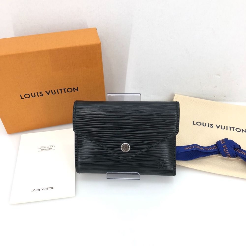 05w05004 ルイ・ヴィトン LOUIS VUITTON エピ / ポルトフォイユ・ヴィクトリーヌ ブラック レディース 三つ折り財布 レザー  M62173 【中古品】 - メルカリ