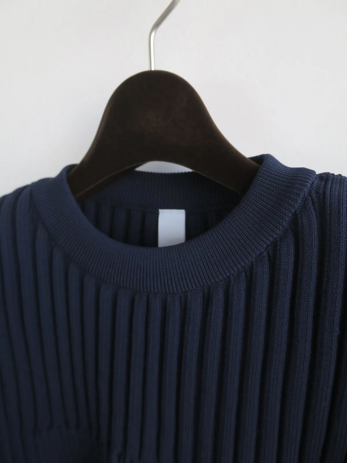 CFCL シーエフシーエル フルーテッドルーセントショートパフスリーブトップ ネイビー