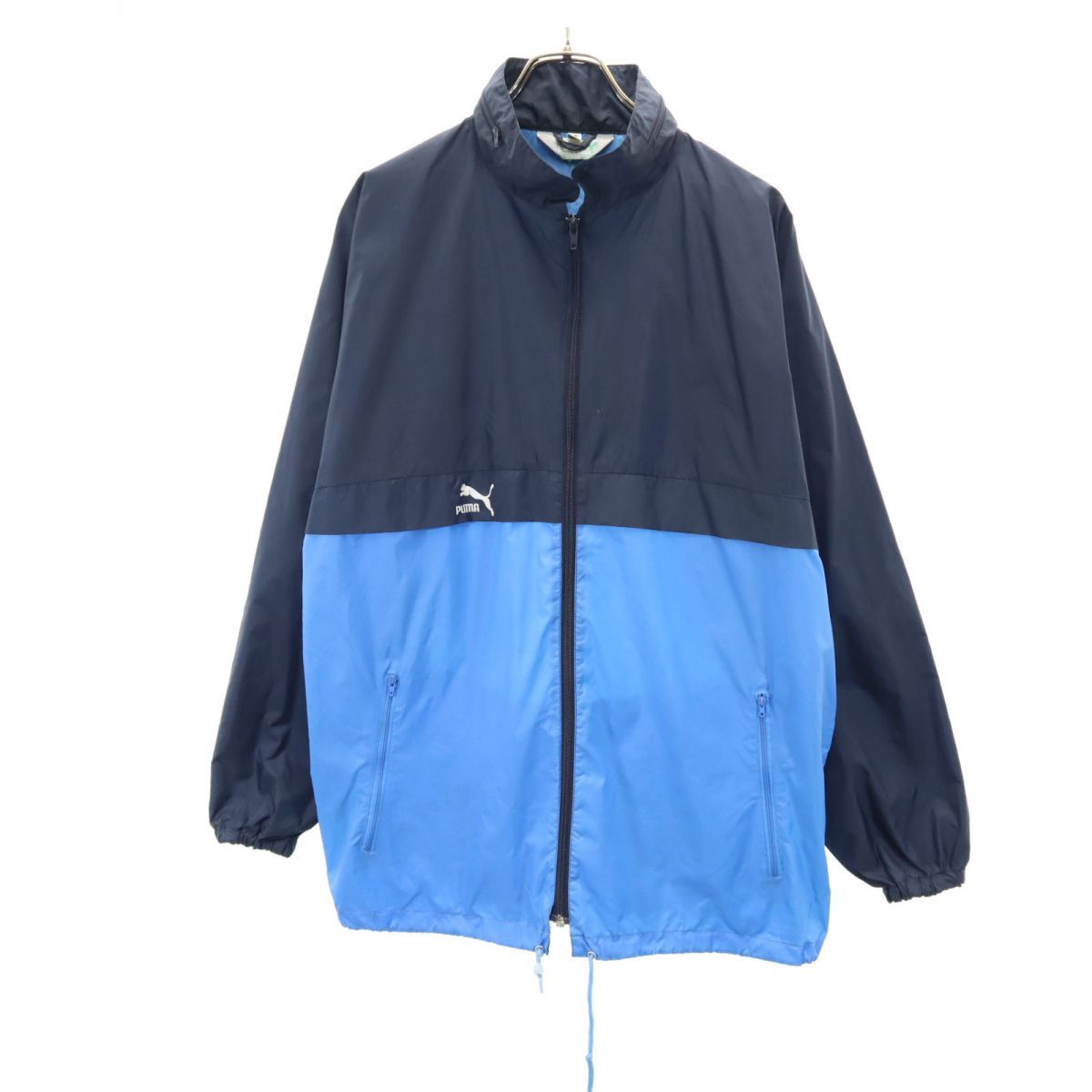 プーマ 90s  オールド  長袖 ジップジャケット 6 ブルー系 PUMA メンズ 古着 【240313】