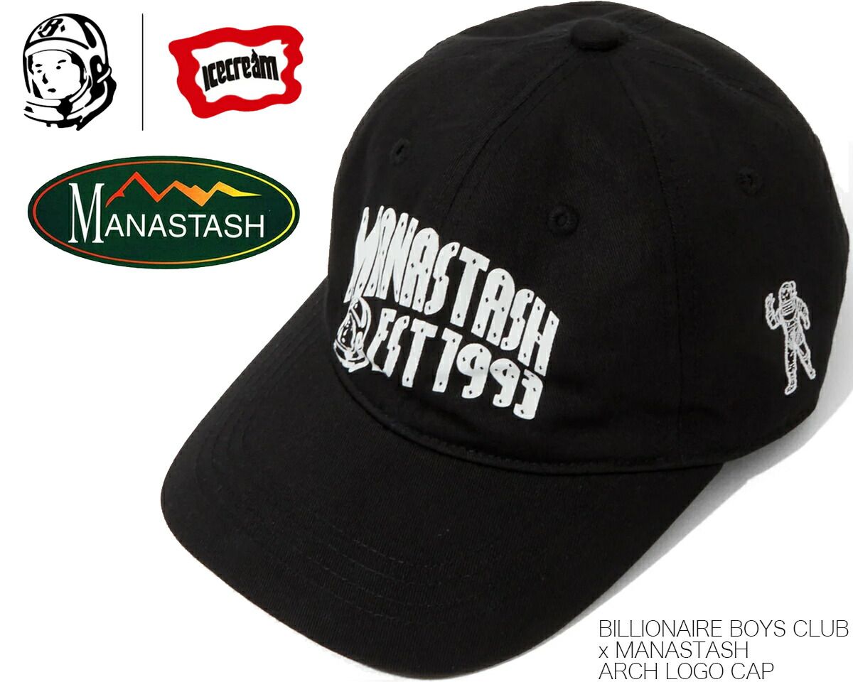 ビリオネア ボーイズ クラブ × マナスタッシュ アーチ ロゴ キャップ MANASTASH BILLIONAIRE BOYS CLUB|BBC ARCH LOGO CAP 792-4274004-010 帽子 コラボ