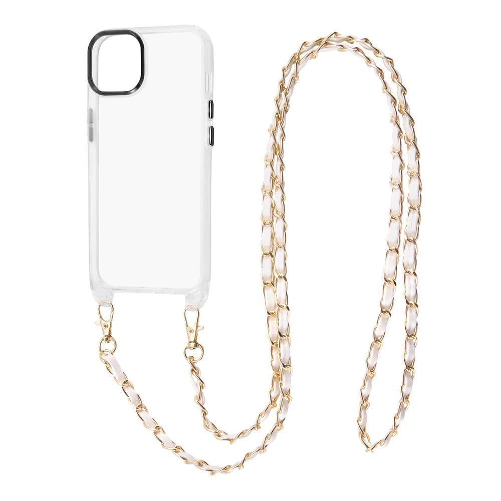 【新着商品】iPhone 14 ケース/iPhone 13 ケース デジタルアルキミスト クリア ハイブリッド ケース ショルダー ストラップ 付き スマホ ショルダー クリア ケース x ホワイト ストラップ
