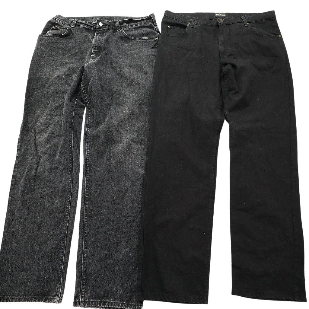 古着卸 まとめ売り Lee リー ブラックデニム パンツ 7枚セット (メンズ  