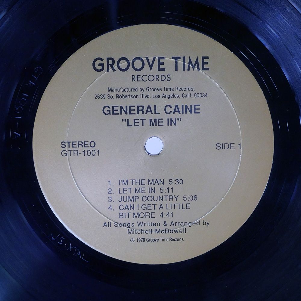 US盤 GENERAL CAINE/LET ME IN/GROOVE TIME GTR1001 LP - メルカリ