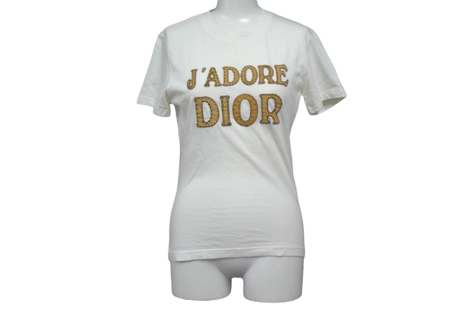 クリスチャンディオール ジャドール レザーロゴ Tシャツ クリスチャンディオール Tシャツピンクジャドール レザーロゴ T
