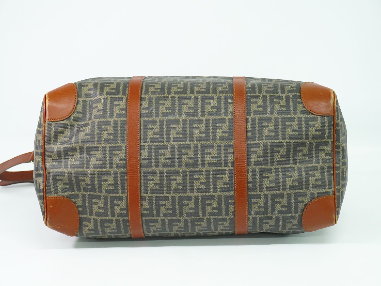 本物 フェンディ FENDI ズッカ 2WAY ショルダーバッグ ボストンバッグ  