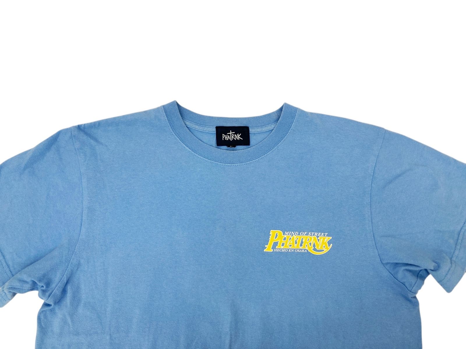 PHATRNK (ファットランク) Tシャツ 半袖 胸ロゴ M ライトブルー メンズ 