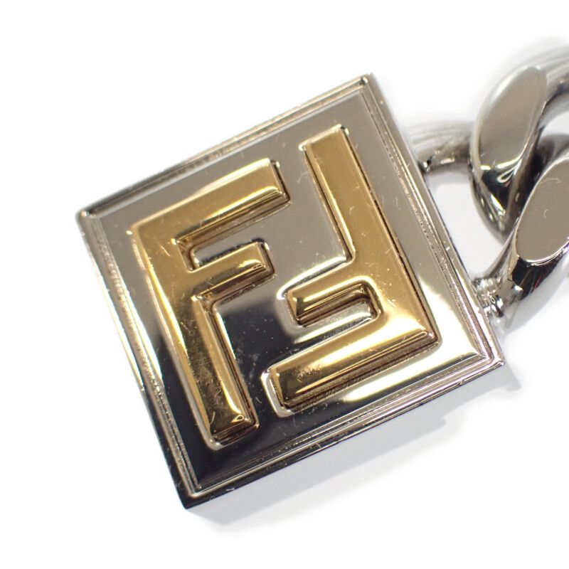 中古】【ABランク】フェンディ FENDI FFチェーンネックレス