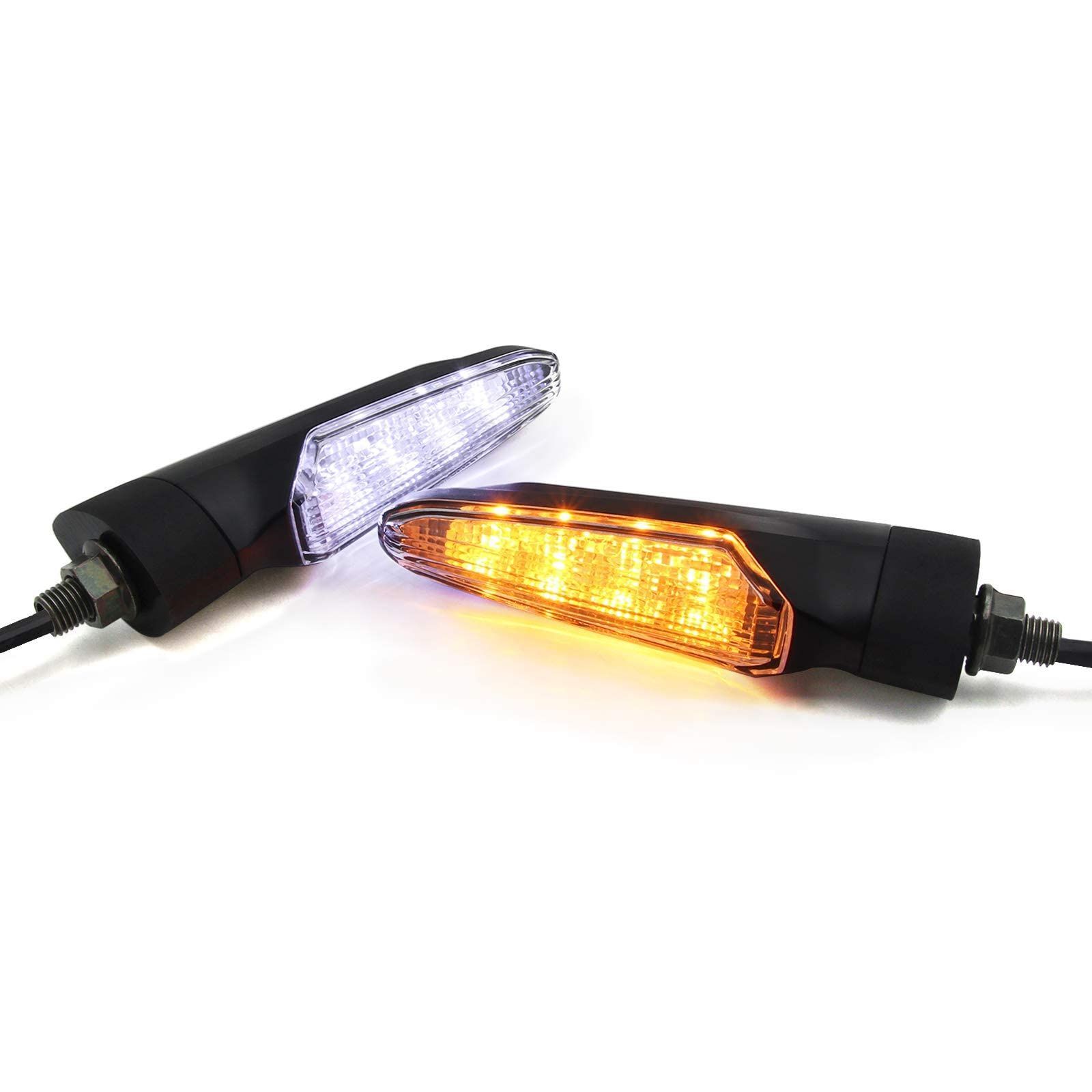 新品 オートバイ汎用 高輝度 LED ウインカー/ポジションランプ ヤマハ MT-09 カワザキ Z800 ホンダ CBR1000 CBR600  スズキ GSX(クリアレンズ ウインカー+ポジションランプ（ホワイト）/ 二個) - メルカリ